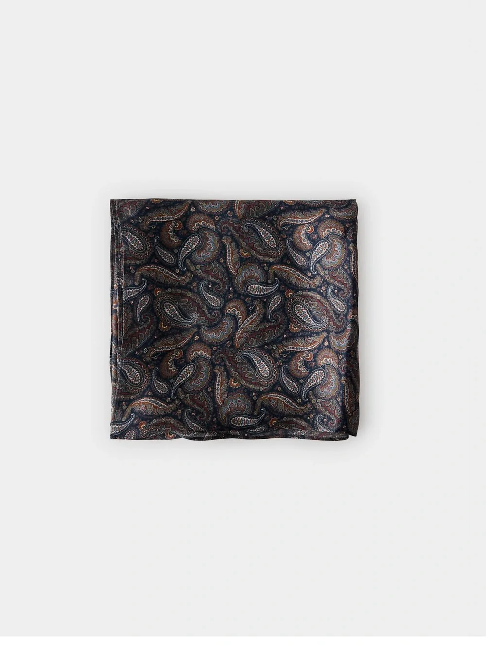 Aritzia Loren Silk Large Scarf Paisley Admiral